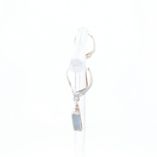 Sterling Silver Gold Quartz Inlaid Earrings - G3