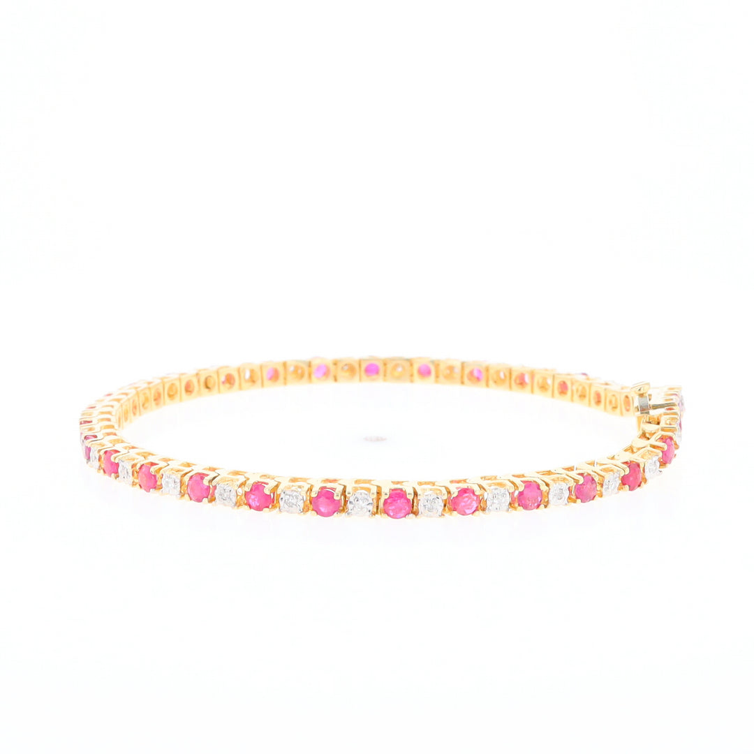 Ruby and Diamond Tennis Bracelet