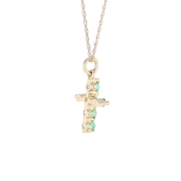 Small Emerald Cross Pendant