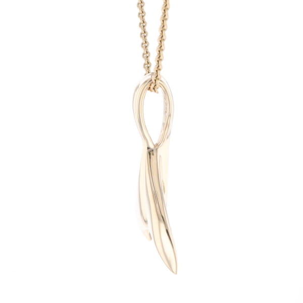 Whale Tail Natural Gold Nuggets Inlaid Pendant XL