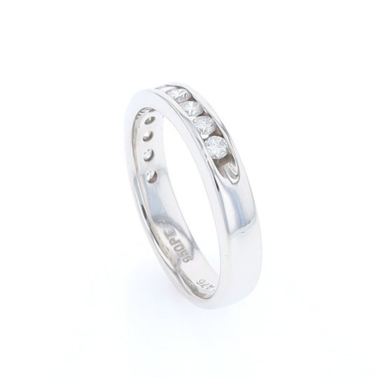 Platinum Channel Set Diamond Wedding Band