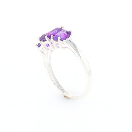 3-Stone Amethyst Ring