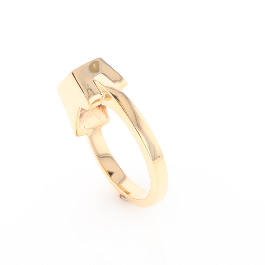 Gold Quartz Ring Natural Nuggets Inlaid Wrap Double Square Design