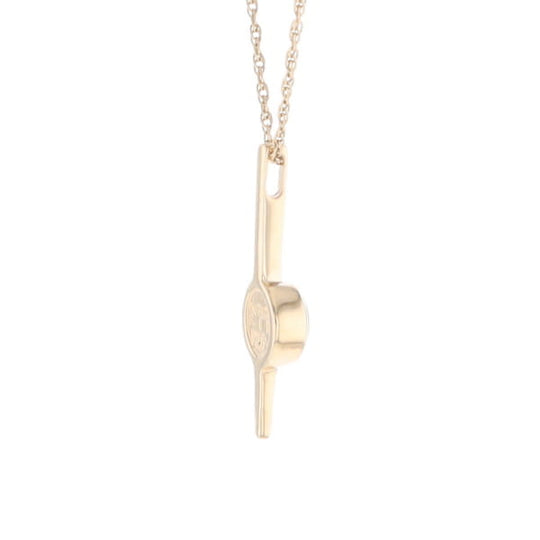 Gold Quartz Necklace Bar Design Round Fine Quality Inlaid Pendant