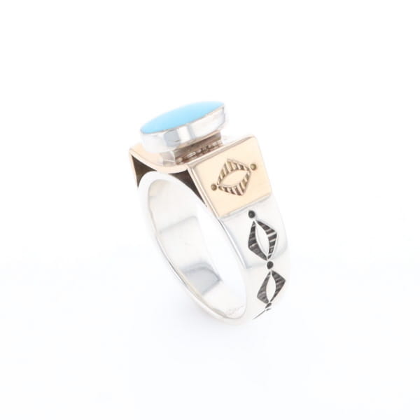 Bezel Set Turquoise Ring