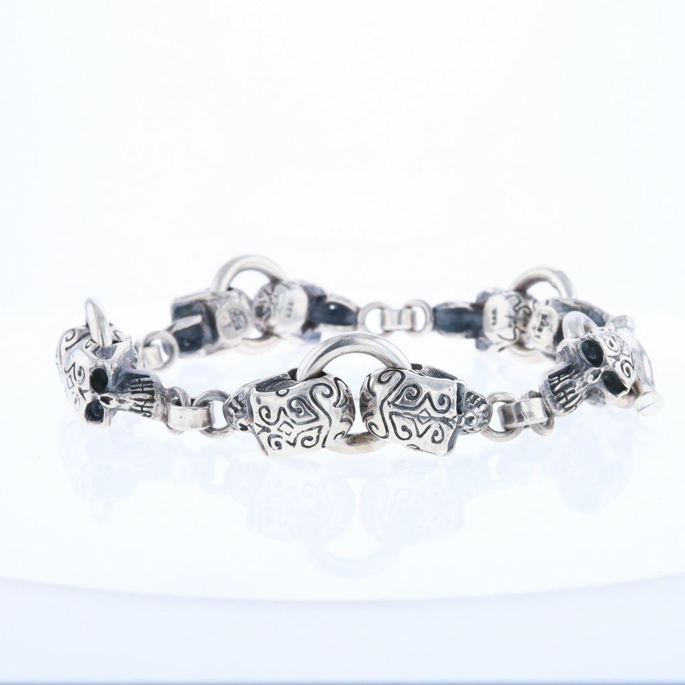 Silver Skull Bracelet