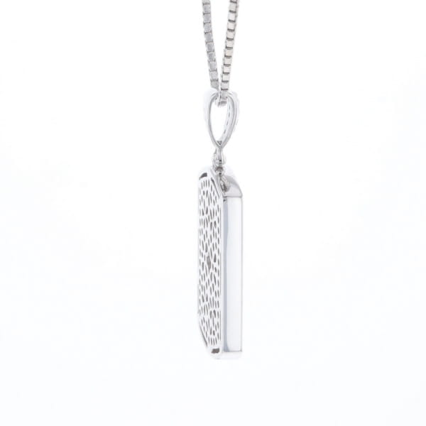Cubic Zirconia Dog Tag Necklace