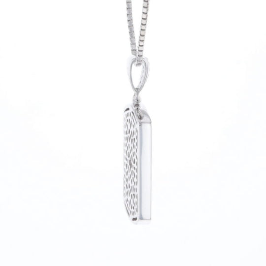 Cubic Zirconia Dog Tag Necklace