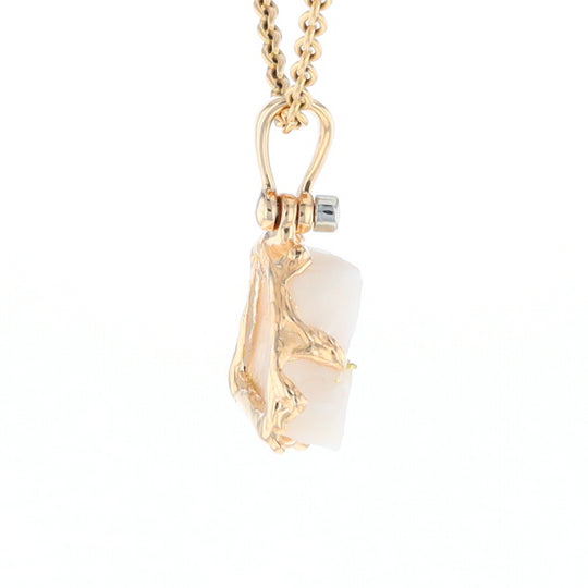 Rough Gold Quartz Freeform Pendant