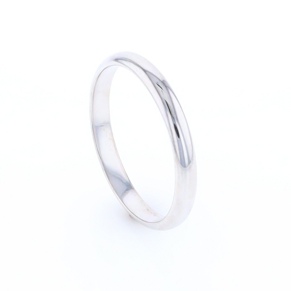 White Gold Standard Fit Wedding Band