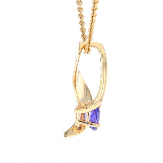 Synthetic Sapphire & Diamond Slide Pendant