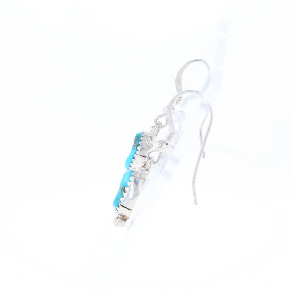 Native Dangle Turquoise Bead Earrings