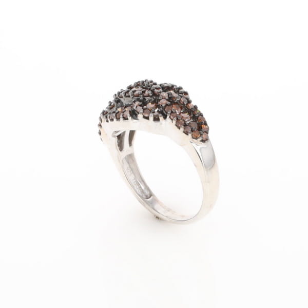Knot Cluster Orange Diamond Ring
