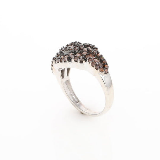 Knot Cluster Orange Diamond Ring