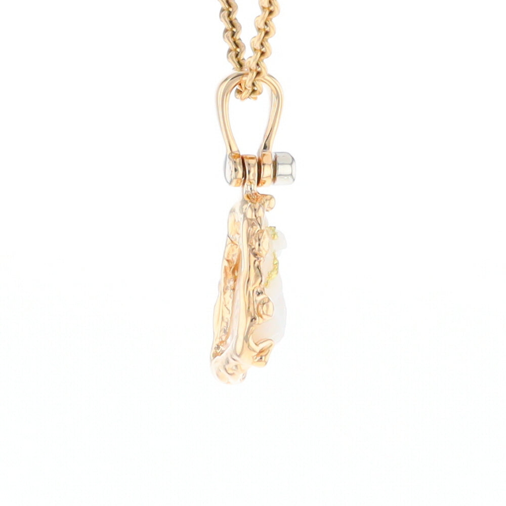 Rough Gold Quartz Freeform Pendant