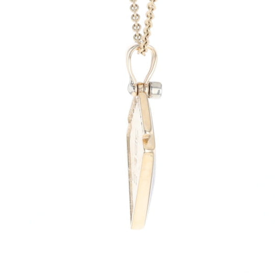 Sugilite Kite Shape Inlaid Pendant with 0.19ctw Diamonds