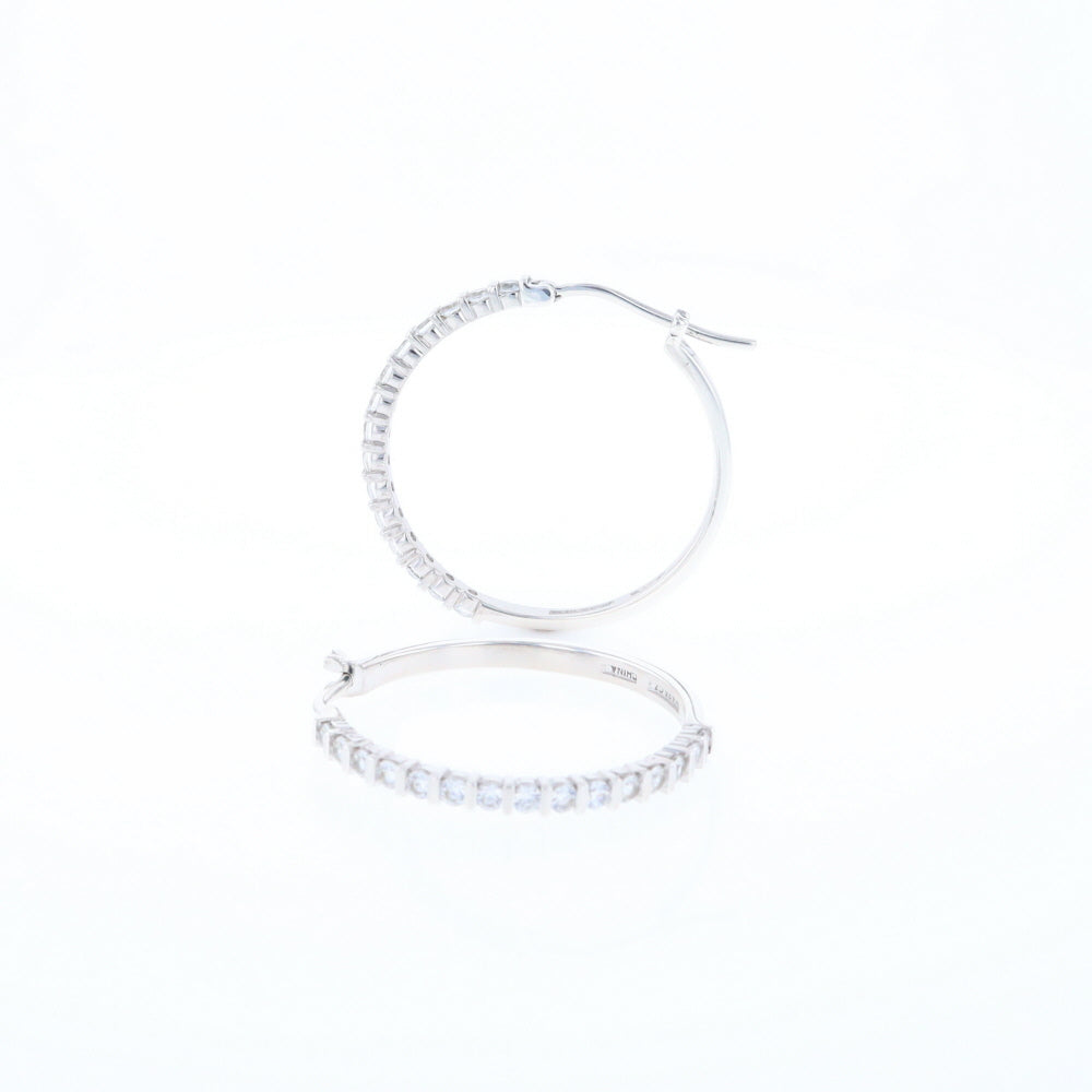 Cubic Zirconia Hoop Earrings