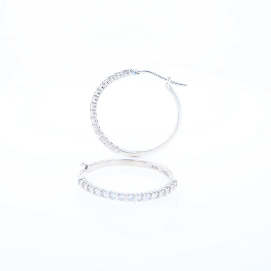 Cubic Zirconia Hoop Earrings