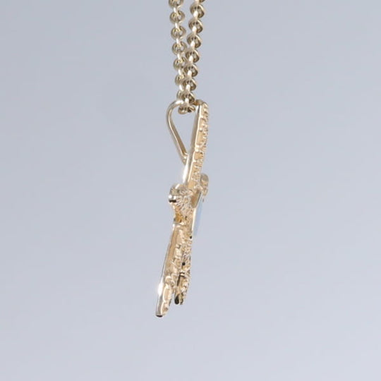 Opal Pendant Inlaid Realistic Star Fish Sea Life Design