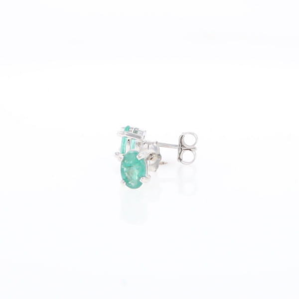 Oval Emerald Stud Earrings