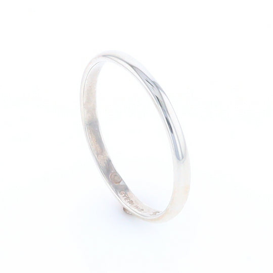 Men's Flat Silver Wedding Band