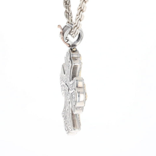 Sterling and 18K Gold Konstantino Cross Pendant