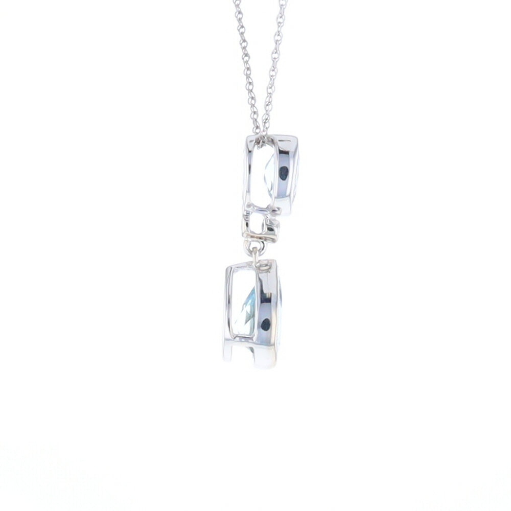 Oval and Pear-Shaped Aquamarine Pendant