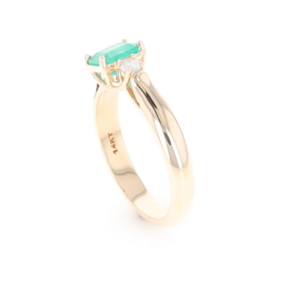 Emerald 3-Stone Trellis Ring