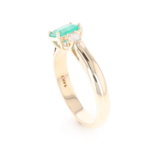 Emerald 3-Stone Trellis Ring