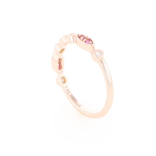 Pink Sapphire Simply Vintage Wedding Band