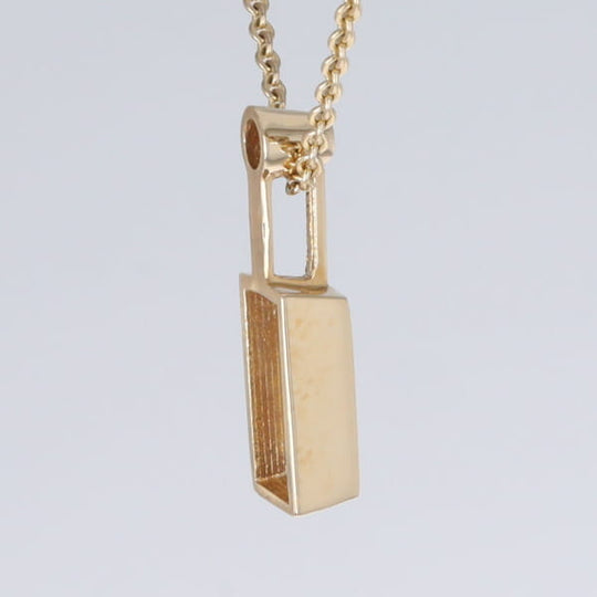 Opal Pendant Rectangle Inlaid Design with .04ctw Round Diamond