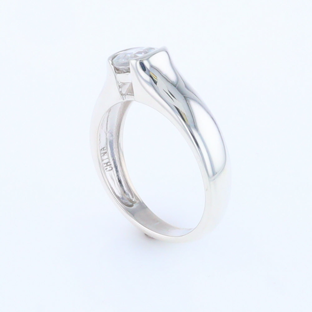 Cubic Zirconia Solitaire Ring