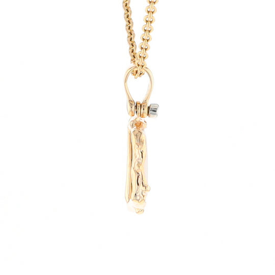 Gold Quartz Freeform Pendant (G2)