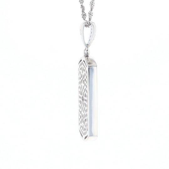 Cubic Zirconia Dog Tag Pendant