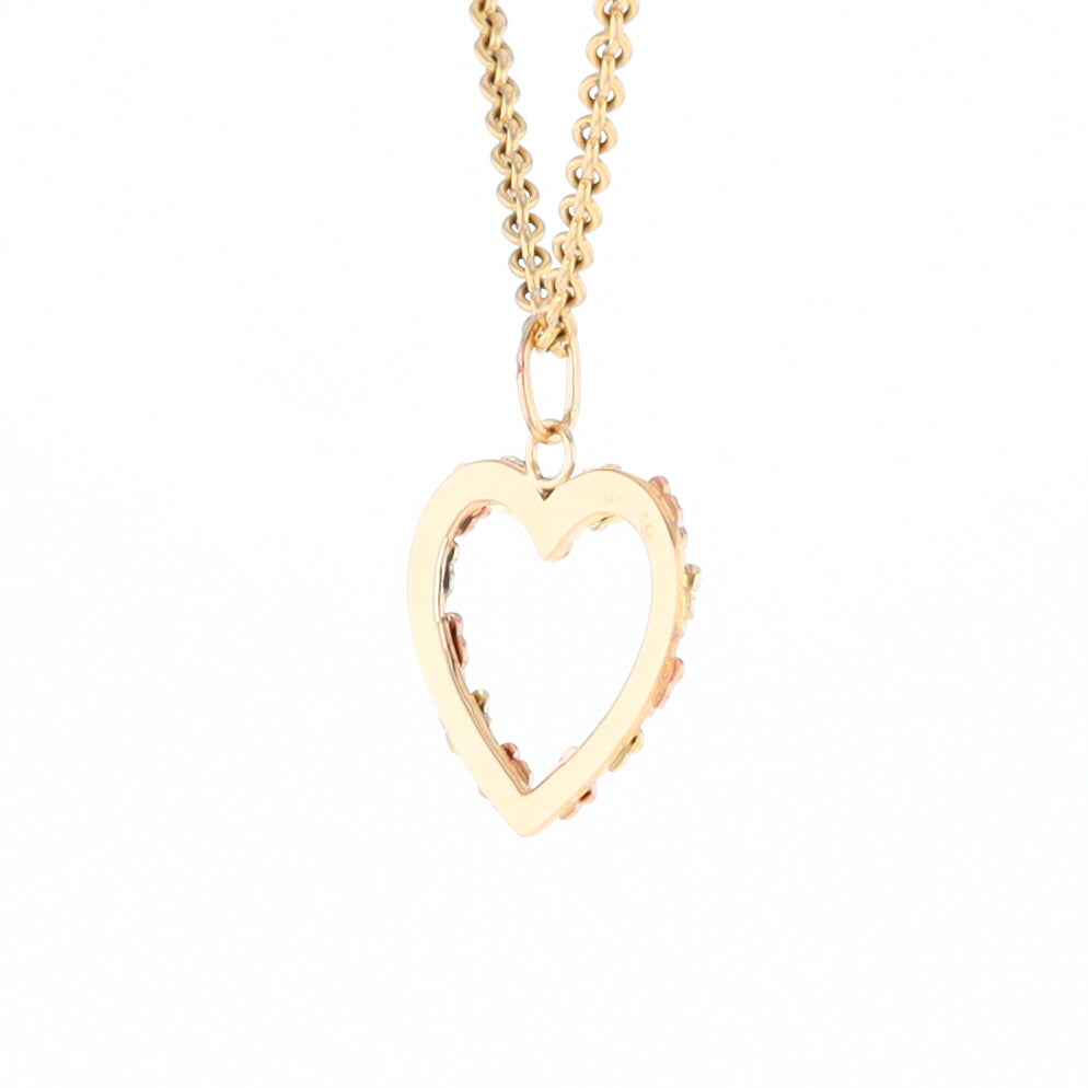 Black Hills Gold Heart Leaf Pendant