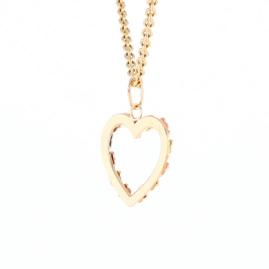 Black Hills Gold Heart Leaf Pendant