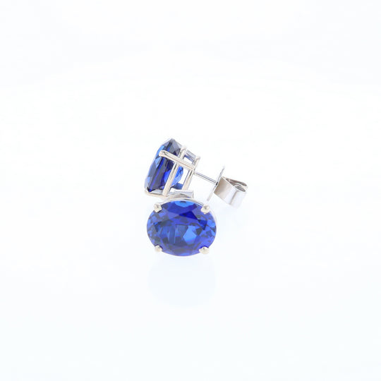 Imitation Sapphire Stud Earrings