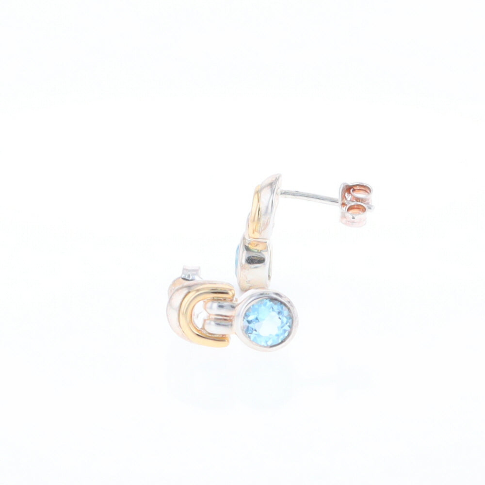 Blue Topaz Stud Earrings