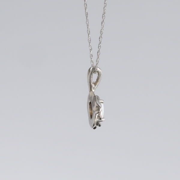 White Opal Flower Pendant