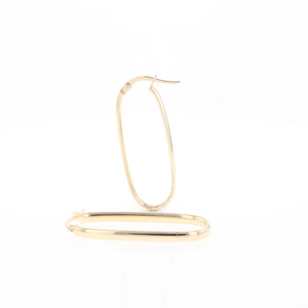 Flat Saddleback Hoop Earrings