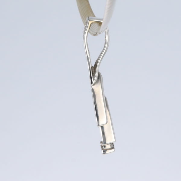 Opal Pendant Triangle Inlaid Design with .06ctw Round Diamonds