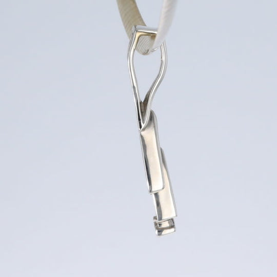 Opal Pendant Triangle Inlaid Design with .06ctw Round Diamonds