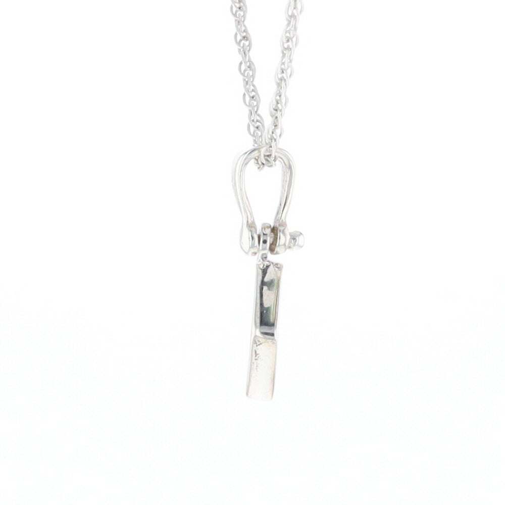 Sterling Silver Gold Quartz Inlaid Diamond Pendant - G3