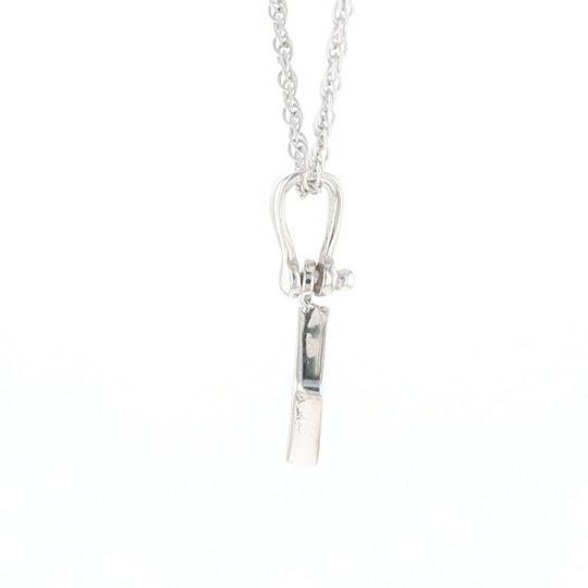 Sterling Silver Gold Quartz Inlaid Diamond Pendant - G3