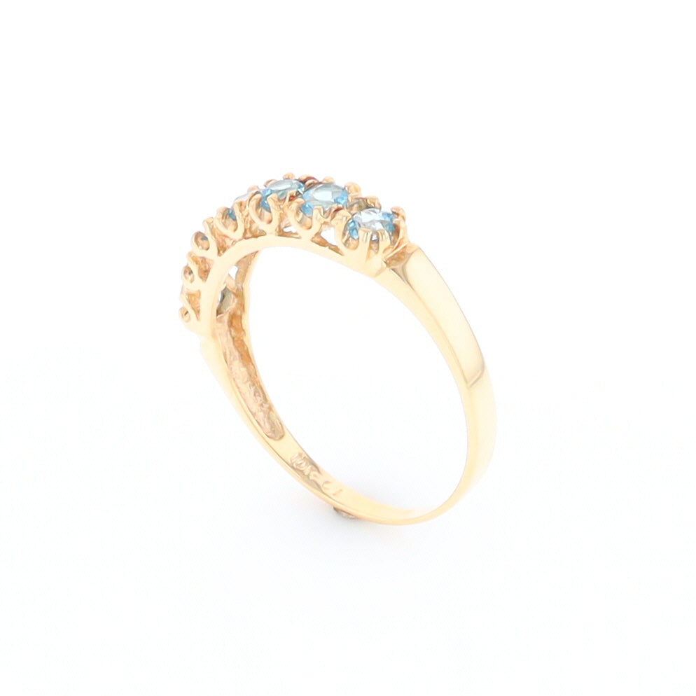 Round Blue Topaz Band