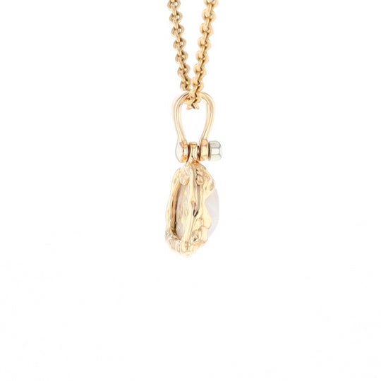 Gold Quartz Freeform Pendant - G1