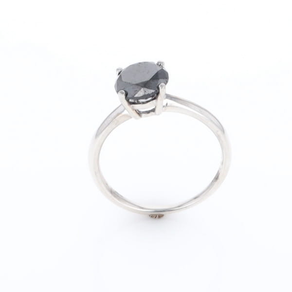 Black Diamond Solitaire Ring