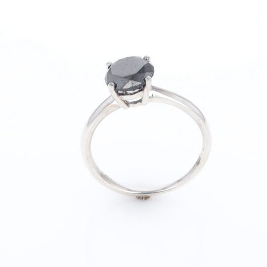 Black Diamond Solitaire Ring
