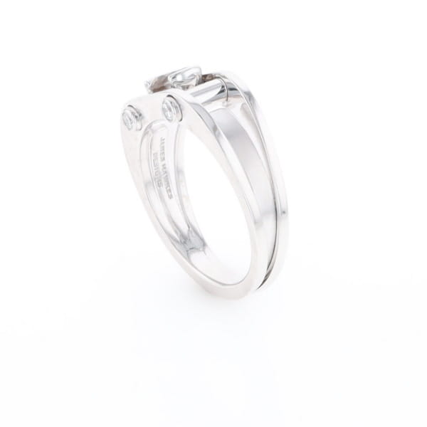 Men's Contemporary White Gold Industrial Brown Diamond Ring
