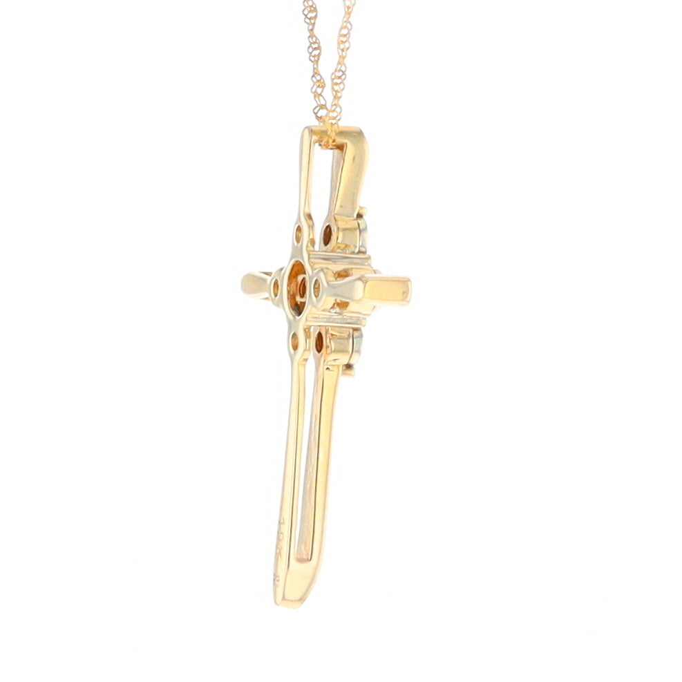 Illusion Cluster Cross Necklace